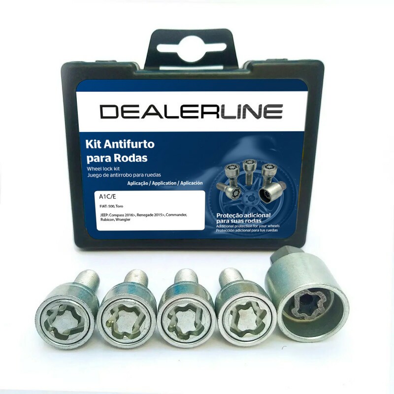 Kit Parafusos Antifurto de Rodas Jeep (A1C/E)
