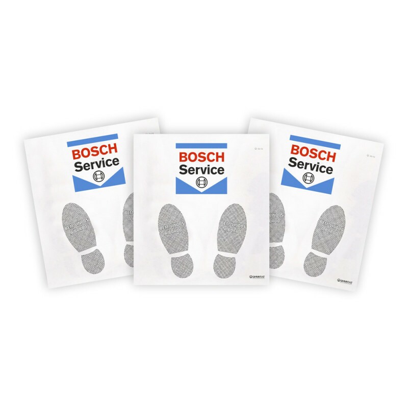 Tapetes de Papel com Logo Bosch.
