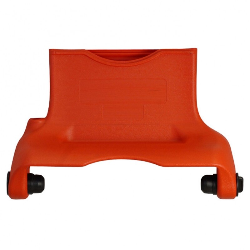 Expositor Vermelho com Placa Logo Cuidamos. Expositor Vermelho com Placa Logo Cuidamos.