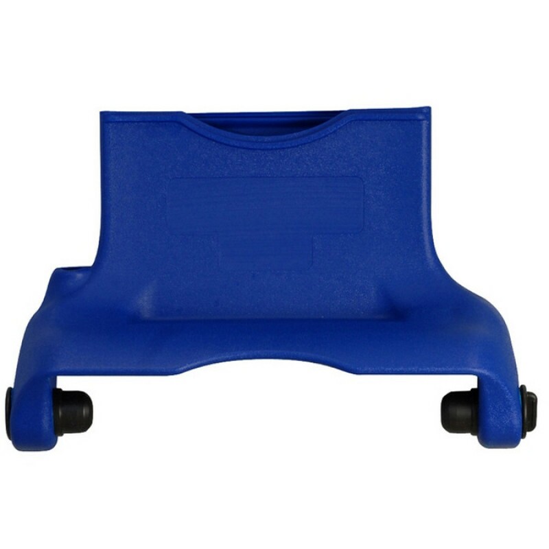 Expositor Azul com Placa Logo Cuidamos